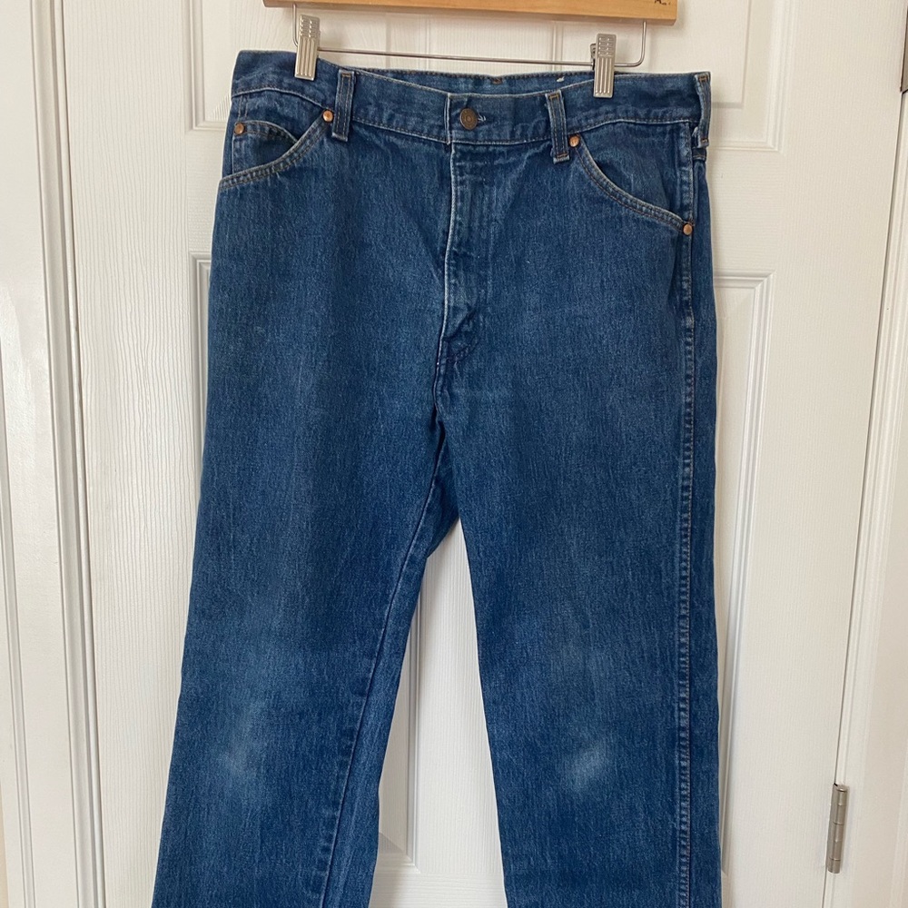 Levi’s true Vintage 557 Rare Cowboy Denim jeans 34x30 Made in USA